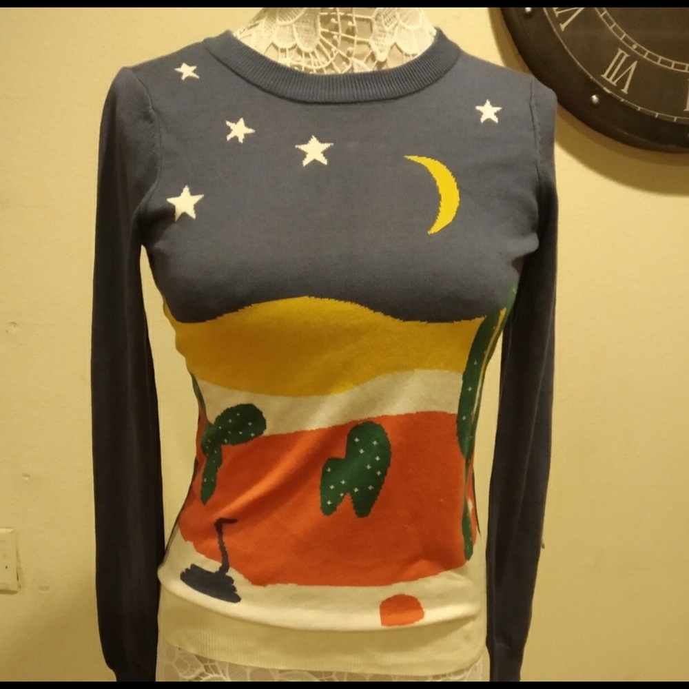 ModCloth desert scene shirt size Small